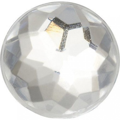 Джибитс шармс CROCS Блестящий серебряный кристалл (Sparkly Silver Circle)