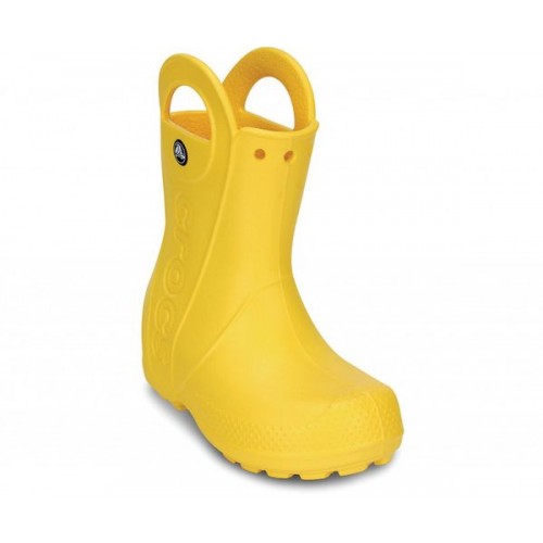 Детские  желтые «резиновые» сапоги CROCS Kids’ Handle It Rain Boot