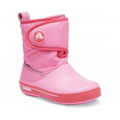 Детские  розовые зимние сапоги CROCS Kids Crocband II.5 Gust Boot
