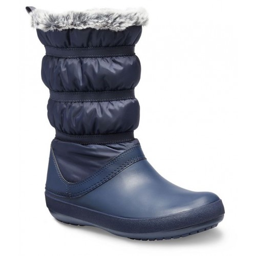 Женские  темно-синие зимние сапоги CROCS Women's Crocband™ Winter Boot