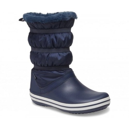 Женские  темно-синие сапоги CROCS Crocband Boot