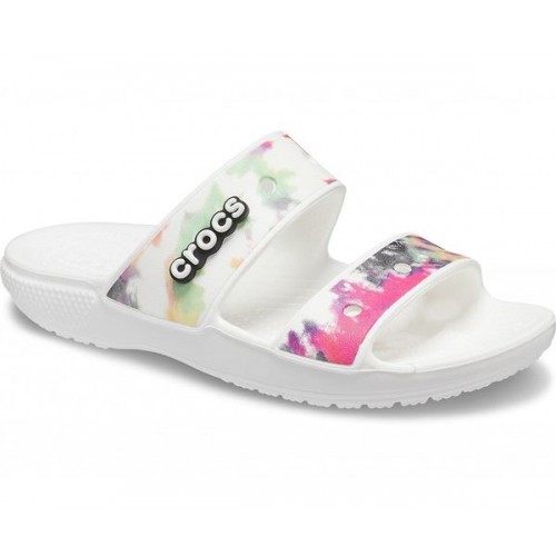 Белые сандалии CROCS Сlassic  Tie-Dye Graphic Sandal